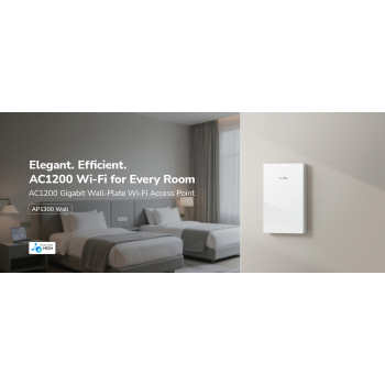 PUNKT DOSTĘPOWY AP1300 WALL Wi-Fi 5 2.4 GHz 5 GHz 300 Mb/s + 867 Mb/s CUDY